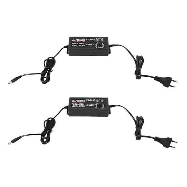 2x 9-24v 3a 72w AC/DC-sovitin Vaihdettava Virtalähde Säädetty Virtasovitin Näyttö EU-pistoke Korkea Laatu