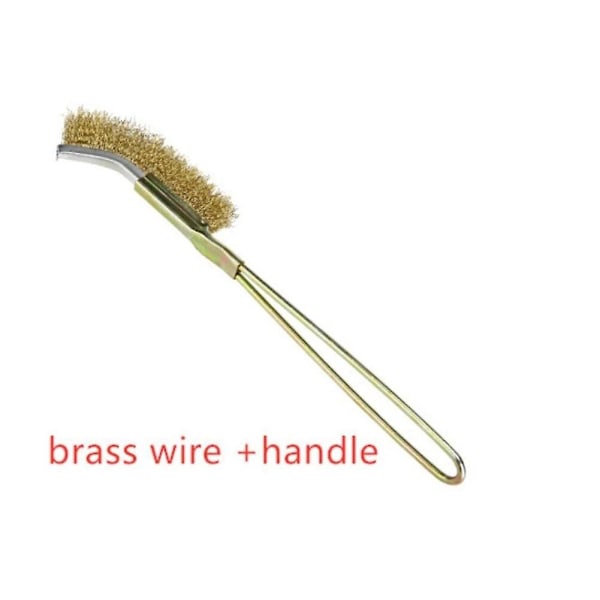 Mini Wire Brush Messing Nylon Stål Børster Rustfjerner Maling Rust Korrosjon Fjerning På Metall Husholdningsrengjøring Håndverktøy~11185