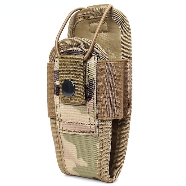 1000d Taktisk Molle Radio Walkie Talkie Väska Midjeväska Hållare Ficka Bärbar Intercom Holster Bärväska För Jakt Camping tan