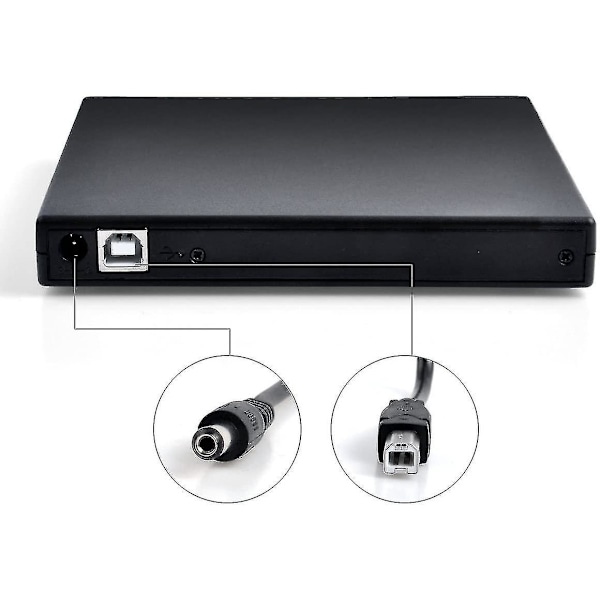 Ulkoinen DVD-asema CD-polttimella (yhdistelmä), USB-liitäntä