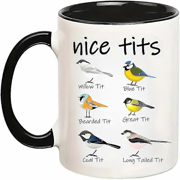 1 stk., Krus, Sjov Fuglekigger Kaffe Kop, Fjerkræ Sprog Fugl Kaffe Krus, Fødselsdagsgaver Til Kvinder Mænd, Fugleelsker Gave, 11 Ounce Kaffe Krus