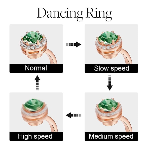 Ring för damer med födelsestein, lämplig för flickor, roséguld/rodiumpläterad, smycke för fru