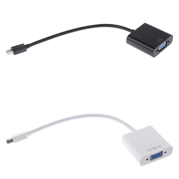 Dp Display Port Han til Vga Hun Konverter Adapter til Bærbar Tv Sort