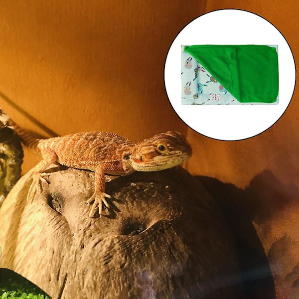 Varm Reptil Sovsäck Ödla Sängmatta Gecko Kameleon Tillbehör Grön