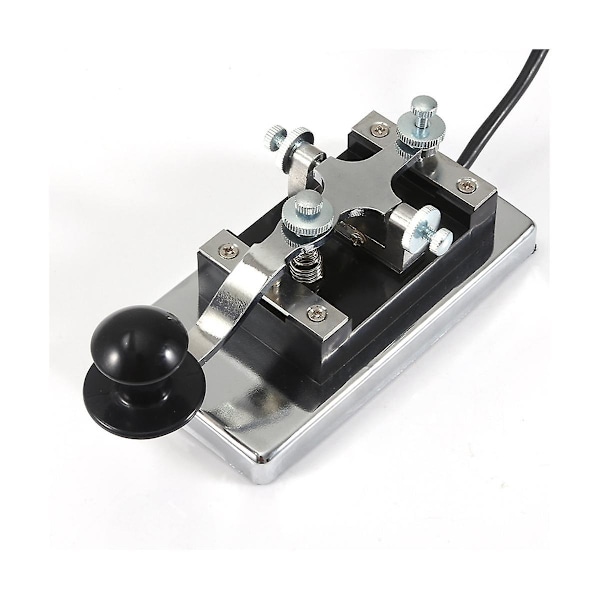 3,5 mm Rostfritt Stål K4 Morse Nyckeluppsättning Plug Manuell Telegraf Morse Nyckel Praktisk CW Morse Keyer För