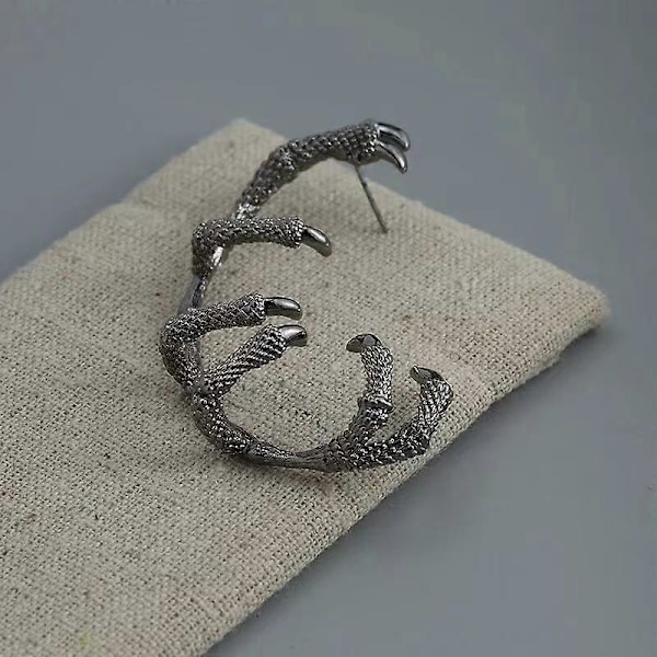 Dragetaljeøreringer Overdrevne dyreøreringer ancient silver