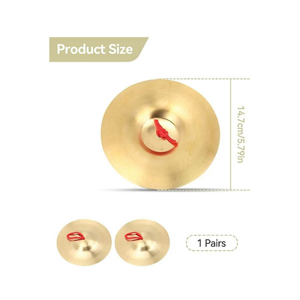 Crash-cymbal, 2-pack Hand Pool Percuss Instrument Leksak för Vuxna