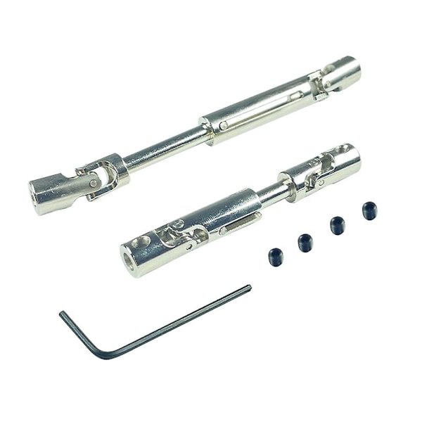 2ST Uppgraderade Metalldrivaxlar 72-93mm Justerbara för LDR/C P06 1/12 RC Bilfordonsmodeller Reservdelar