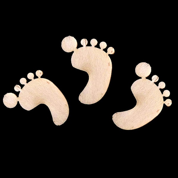 50 Træ MDF Fødder Ubehandlede 25mm X 20mm