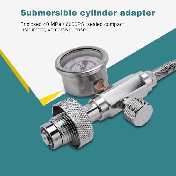 PCP Fyllingsstasjon Ladeadapter for Dykkeflasker med G5/8 Tommer DIN Adapter og 50 cm Fjær H