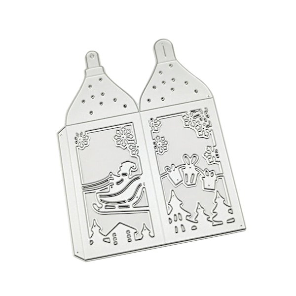 Presentask Metallstansar Julstenciler Skrapbok Godisask Die Cuts
