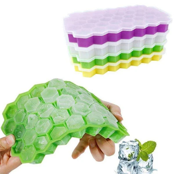 Isbitsformar, bakformar, isbitstillverkning - hexagonala - flerfärgade isbitsformar