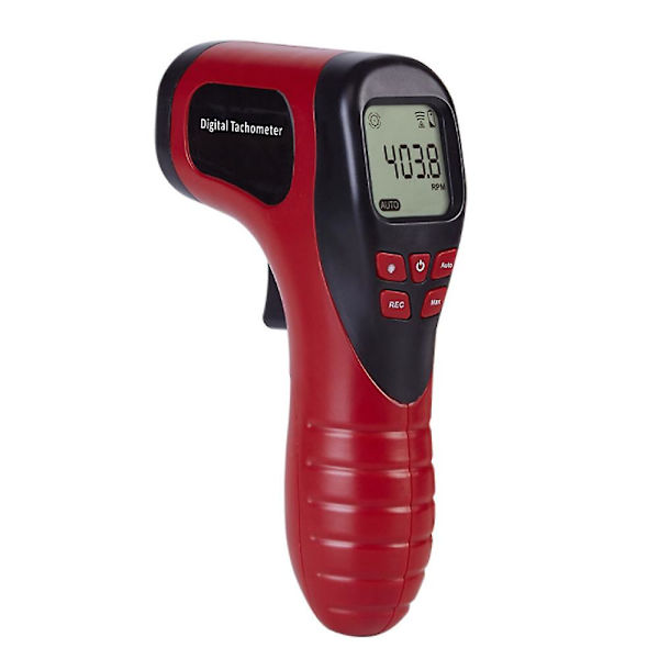 TL-900 Digitaalinen kierroslukumittari Kosketukseton mittausalue: 2,5-99999RPM LCD Moottorin pyörän sorvin nopeusmittari, Punainen