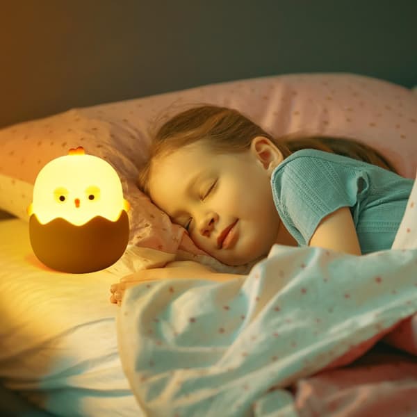 Eggshell nattlys, bærbart LED-babynattlys/barnelampe