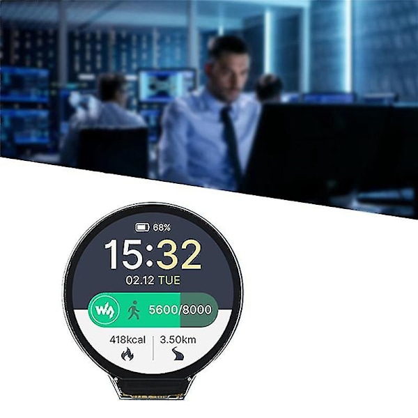 Raspberry Pi RP2040 Mikroohjainkehityskortti 1,28 Tuuman 65k Ips Pyöreällä LCD:llä + Sensori