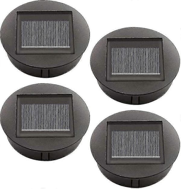 4 stk. Udskiftnings solcellelamper med LED-pærer, Udskiftning af solcellelamper, LED solpanel lanterne dæksel