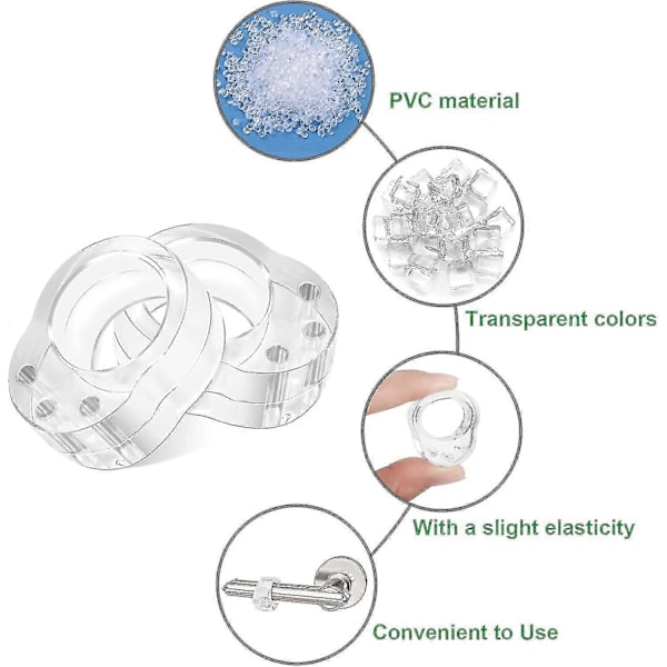 10 stk Dørhåndtakstøtdempere, PVC Dørhåndtakbeskytter Transparent Dørhåndtakbeskyttere