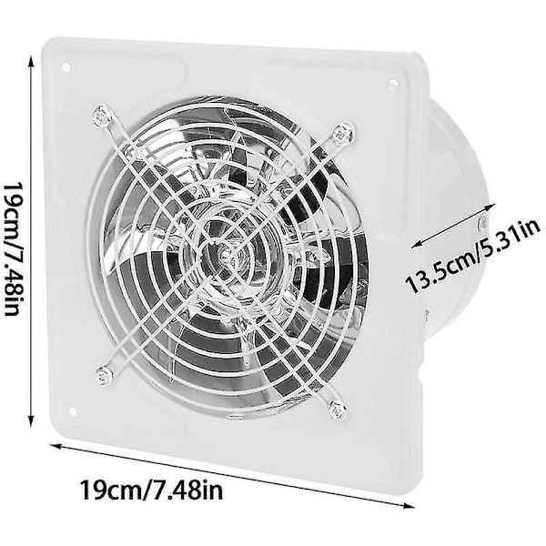 Avluftfläkt 6 Tum Luftutdragare Tyst Väggventilation För Badrum Garage Kök 40w 220v Ventilo 1100m3/h Luftflöde Och 50~60 Dba