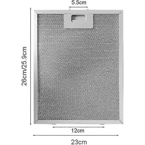 Liesituuletin Metallirasvasuodatin - Verkkokorvausverkko Imuventtiilisuodattimille (230 X 260 Mm)