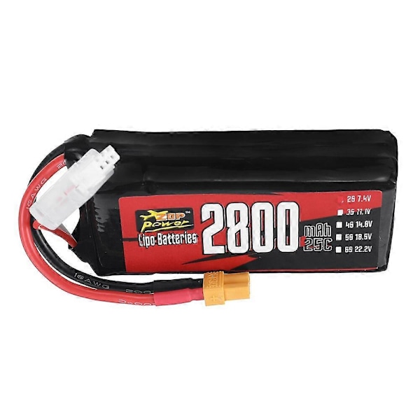 ZOP Power 7.4V 2800mAh 25C 2S LiPo Batteri Med XT30 Plugg for RC Drone