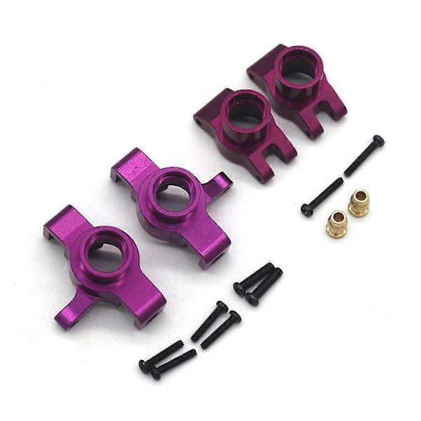 Uppgraderade Metal Reservdelar Främre Styrspindel Bakre Hjulnav Set för 1/20 MJX 20208 JJRC C8811 RC C
