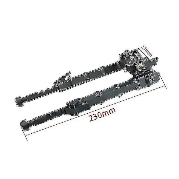 V9 En-delt Stativ i Aluminiumlegering Justerbar Bipod Stativbrakett Svart