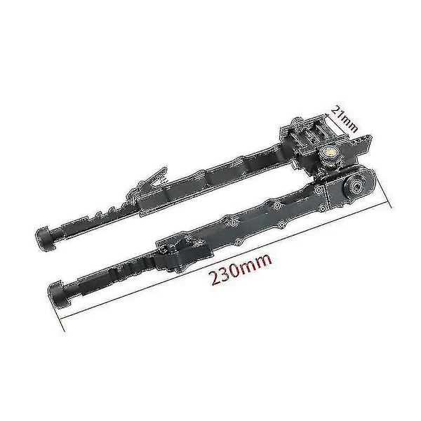 V9 Enbensstativ i Aluminiumlegering, Justerbart Bipod-Stativfäste, Svart