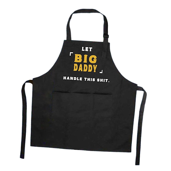 Funny Grilling Apron Black Mens Apron Birthday Party Gift BBQ Dad Apron Cooking Grill Kitchen Apron for Men Women Son Friends