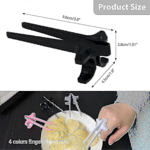 4 stk Genanvendelige Lazy Auxiliary Finger Spisepinde til Gamere - Snack Finger Spisepinde Gave