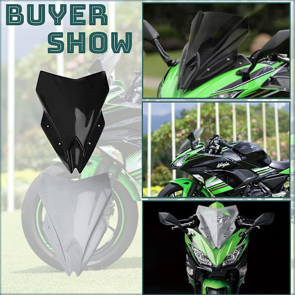Vindruta för Ninja 650, Vindruteskärm för Kawasaki Ninja650 2017 2018 2019 Motorcykel Vindavvisare Skärm Skydd Tillbehör