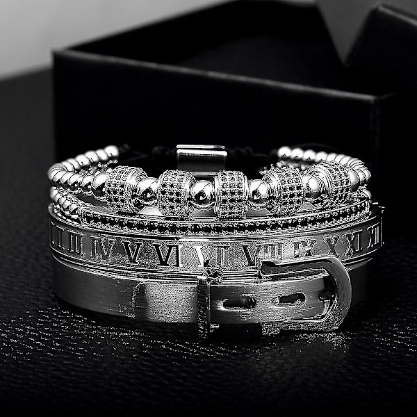 Armbånd Royal Classic Rustfrit Stål Bangle Cuff Armbånd Guld Sæt
