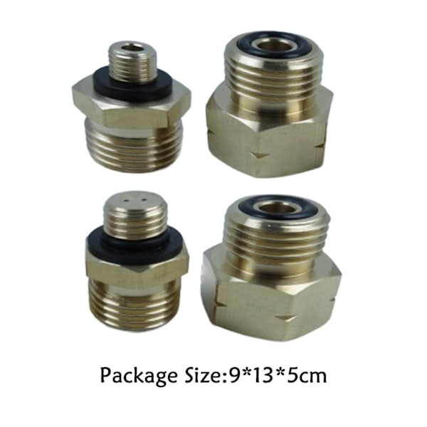4 stk. Europe Gassylinderadapter for Propan Butan Gassbeholder med Tetning