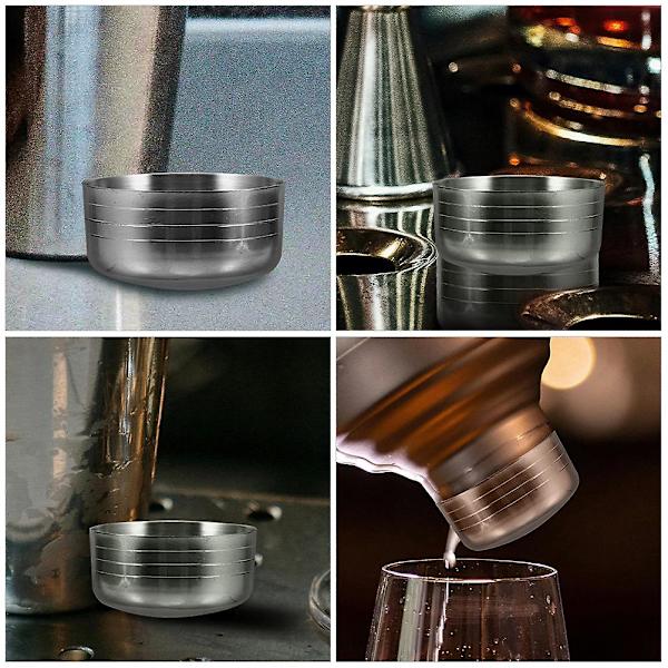 Cocktail Shaker Lopp - Erstatning - Rustfritt Stål - Ristekopplokk - Ristebegerlokk