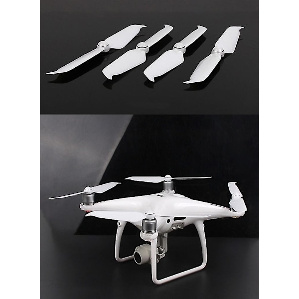2 Par 9455S Lavstøj Propeller til DJI Phantom 4 Pro V2.0/Phantom 4 Pro/Phantom 4 Advanced-Hvid