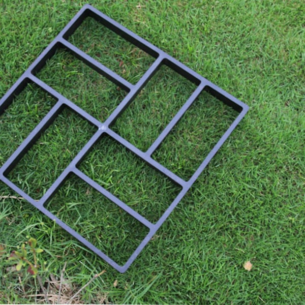 Plastisk DIY Stimakerform Håndlaget Belegningsement Murstensformer for Hagedekor 40*40cm