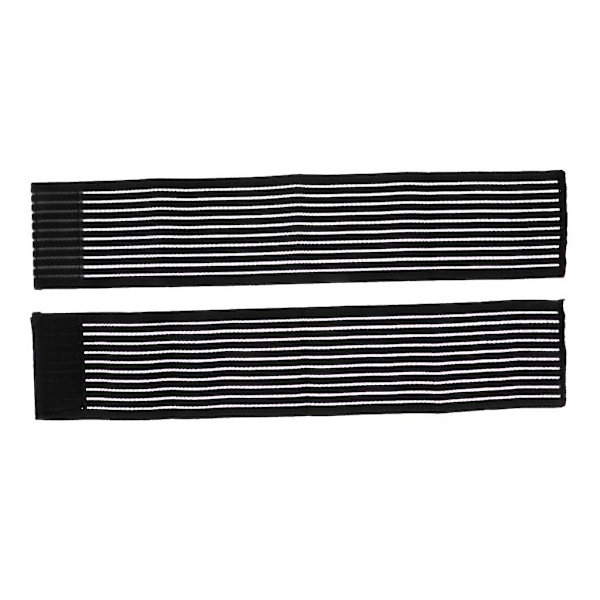 2x Elastisk Håndleddsstøtte Sport Håndbeskytter Bandasje Stropper Vakt Svart