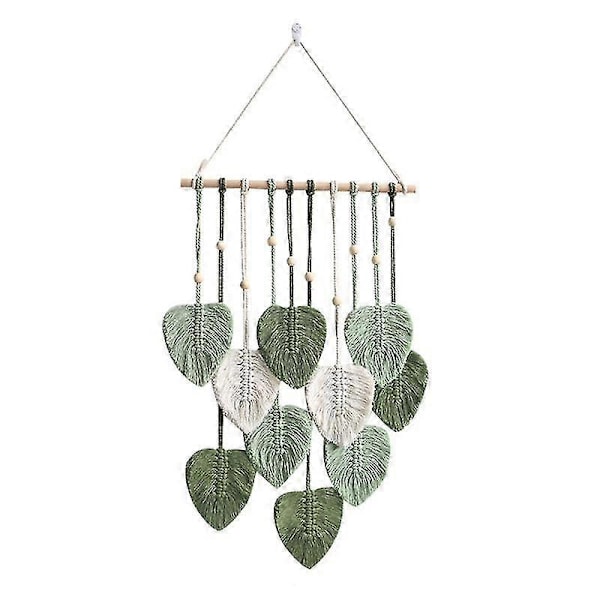 Blad Macrame Väggbonad Boho Rum Heminredning Vävd Estetisk Väggtapet Hem Rum Bröllop Deko