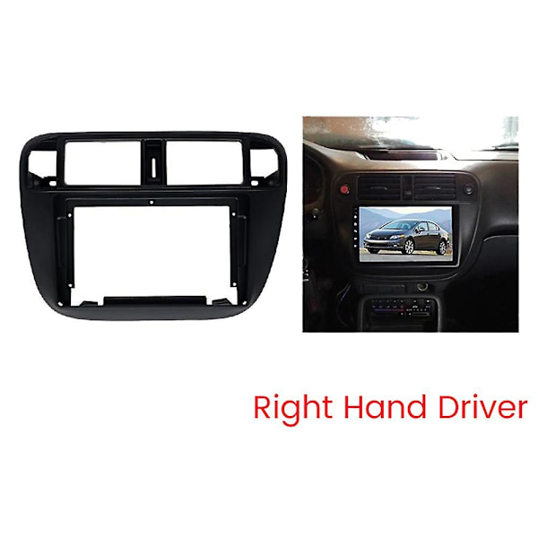 9-tommers bilradiopanel RHD for Honda Civic (EJ/EK/EM) 1995-2001 Dash Kit Install Adapter Facia Console Bezel Plate