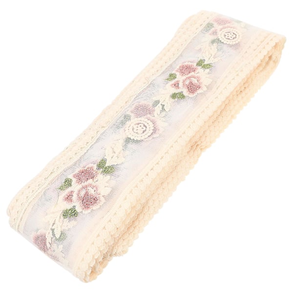 15 Yards Broderi Spets Kant Blomma Mönster Spets Sy Band DIY Hantverk Spets