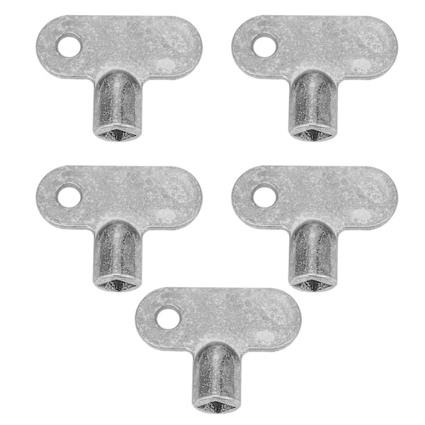 5pcs Radiator Wrench Solid Radiator Bleed Wrench Square Aperture Radiator Wrench