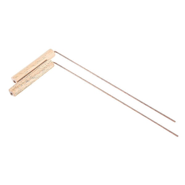 2pcs Pure Copper Probes Rod For Divination Tool With Wooden Handles Round Copper Poles Wood Handles For Water Treasure