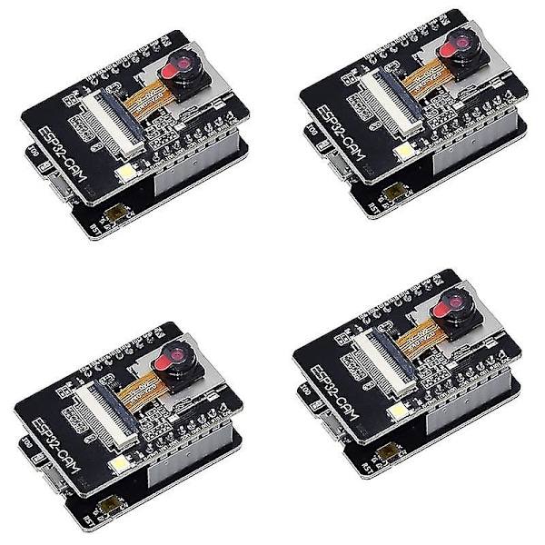 4-pack Esp32-cam Wifi Bluetooth-kort Esp32-cam-mb -usb till seriell port Ch340g med Ov2640 kamera Mo