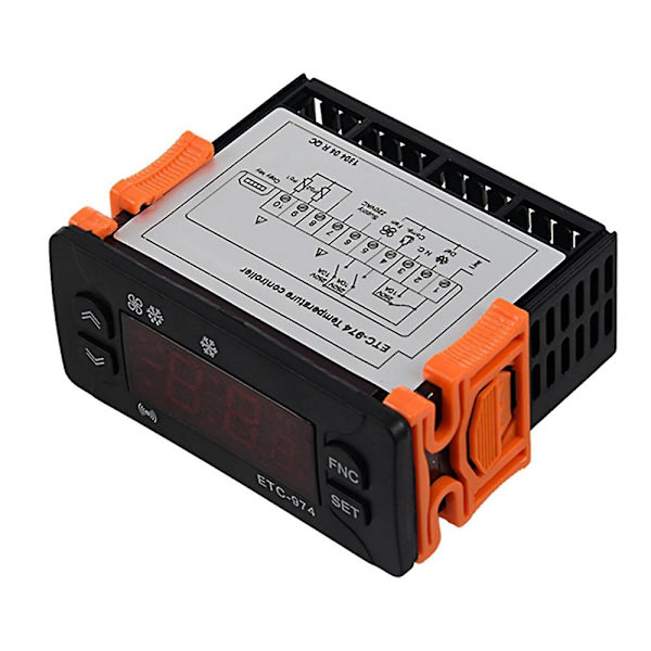 ETC-974 Mini Lämpötilan Ohjain Jääkaapin Termostaatti Säädin