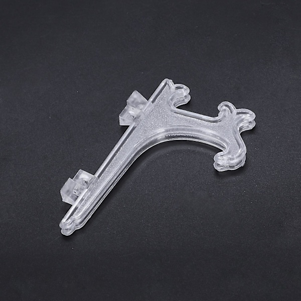 12 stk. 3 tommer Plastik Staffeli eller Tallerkenholdere Display Middagstallerken (gennemsigtig)