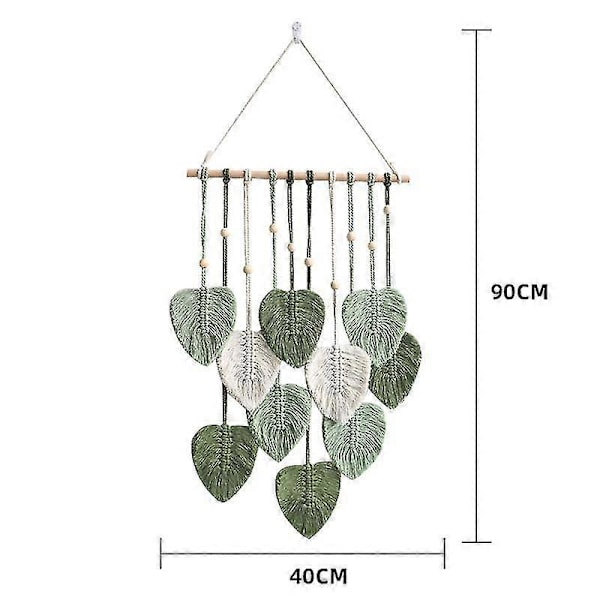 Blad Macrame Väggbonad Boho Rum Heminredning Vävd Estetisk Väggtapet Hem Rum Bröllop Deko