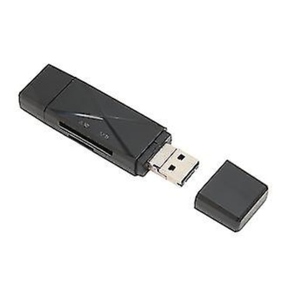 3-i-1 minneskortsläsare USB C USB 2.0 Micro USB Bärbar lagring med 3 kontakter