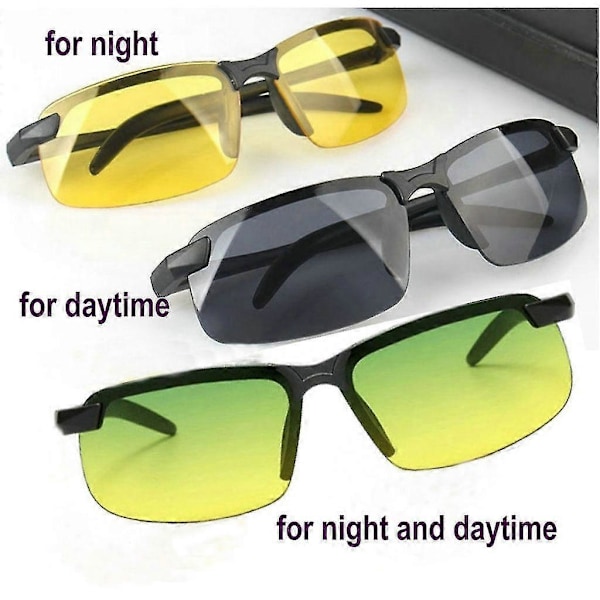 Hd Night Driving Glasses Yellow Lens Anti Glare Vision Tinted Unisex