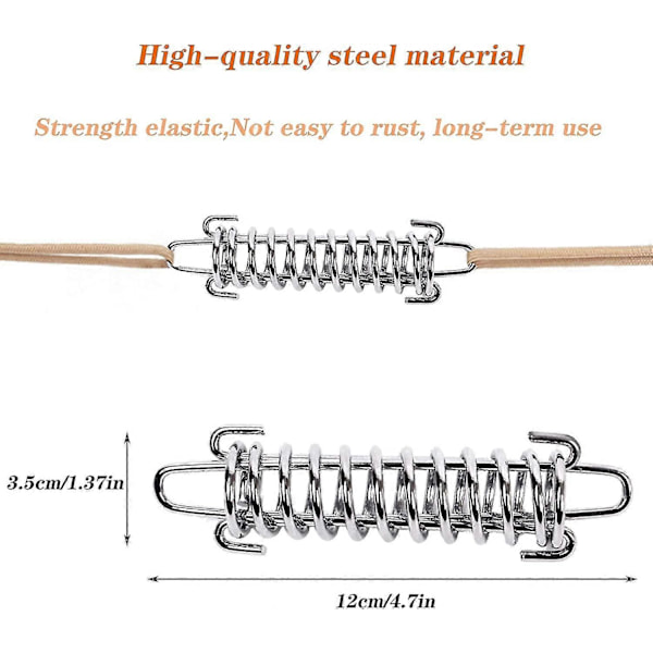 Telttensjonsfjærer i stål, teltduksfjærer, kraftige telttau-spenner, festesett for hage-seil, reisetelt-tilbehør