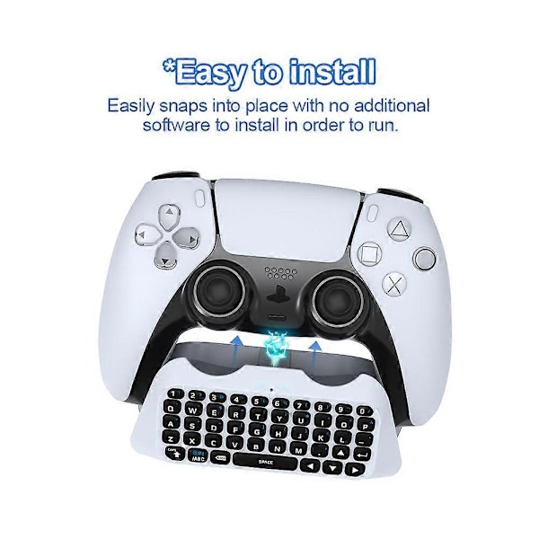 3,5 mm langaton näppäimistö Bluetooth-yhteensopiva 3.0 ohjain Chat Pad Sonyn Playstation 5 -ohjaimelle Mini-näppäimistö