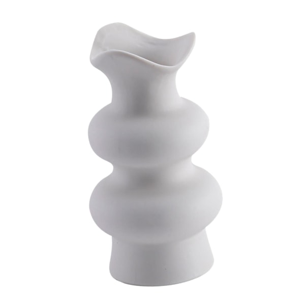 Keramisk Blomvas Modern Enkel Blomvas För Sovrum Fest Middagsbordet Vit 16cm